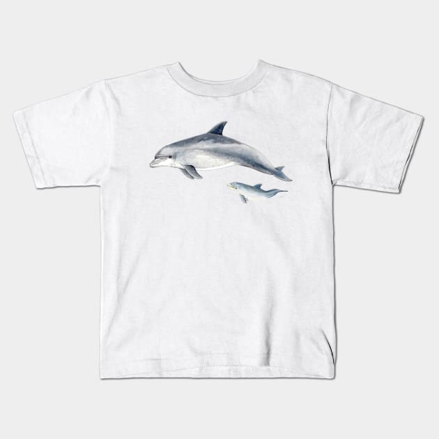 Bottlenose dolphin Kids T-Shirt by chloeyzoard